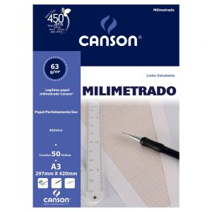 BLOCO PAPEL MILIMETRADO A3 50FLS – CANSON
