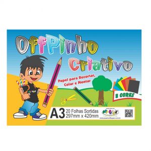 PAPEL OFFPINHO CRIATIVO A3 8 CORES – OFF PAPER