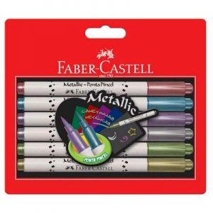 CANETINHA 06 CORES METALIC – FABER CASTELL