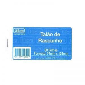 TALÃO DE RASCUNHO C/ SERILHA 80 FLS – TILIBRA